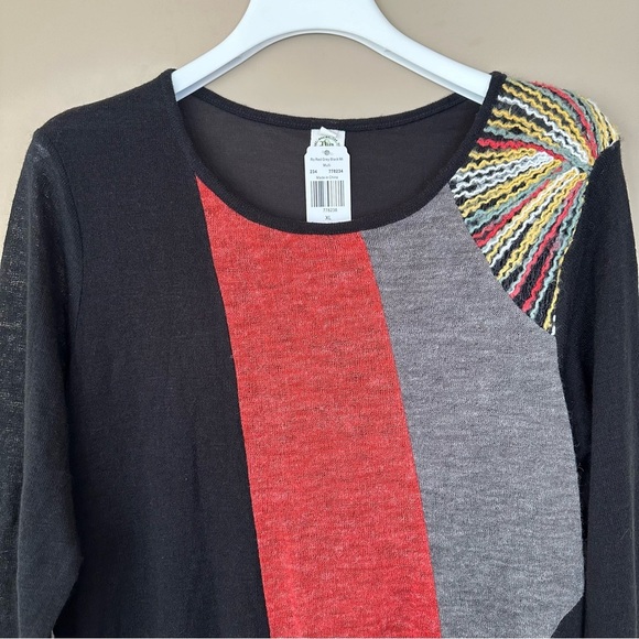 NEW This & That XL Patchwork Embroidered Long Sleeve Top Tunic Boho Hippie Fall - Picture 5 of 13